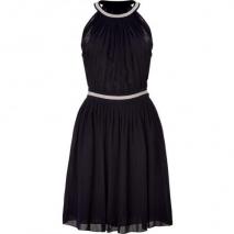 LAgence Black Shirred A Line Pleated Dress