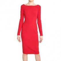 Michael Kors Doppelseitiges Stretch Woll Crepe Kleid