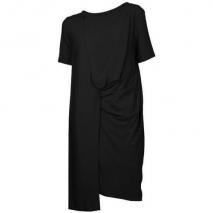Mm6 Kleid mit Raffungen-Details schwarz