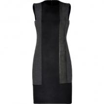 Akris Black/Charcoal Wool/Leather Dress