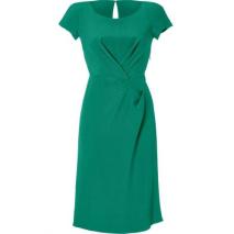 Alberta Ferretti Emerald Draped Silk Dress Alberta Ferretti Emerald Draped Silk Dress