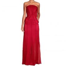 Alberta Ferretti Long bustier satin dress Diva Red Alberta Ferretti Long bustier satin dress Diva Red