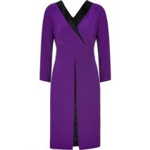 Alberta Ferretti Violet/Black Silk Dress Alberta Ferretti Violet/Black Silk Dress