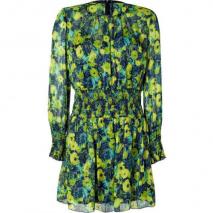 Anna Sui Chartreuse Multicolor Silk Blend Kleid
