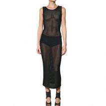 Au Jour Le Jour Langes Kleid Im Stretch Netz Au Jour Le Jour Langes Kleid Im Stretch Netz