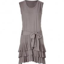 Bird by Juicy Couture Pale Taupe Ruffled Dress With Cut Out Back