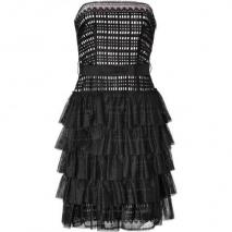 Collette Dinnigan Black Strapless Lace Dress