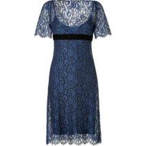Collette Dinnigan Liberty Blue Corded Lace Dress