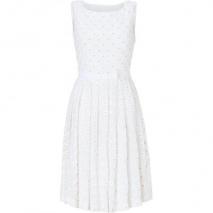 Collette Dinnigan White Embroidered Silk Daisy Dress