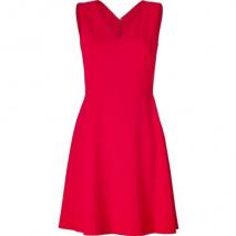 DKNY Scarlet Red V-Neck Kleid