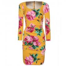 Dolce & Gabbana Seiden Kleid Mit Floralem Print