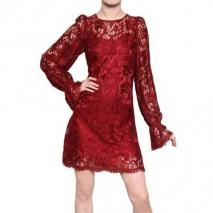 Dolce & Gabbana Viskose Spitzen A Line Kleid