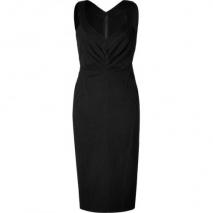 Donna Karan Black Side Pleated Kleid
