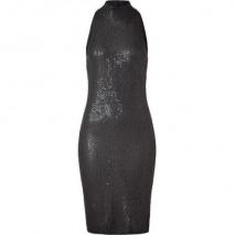 Donna Karan Charcoal Sequin Kleid
