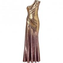 Donna Karan Gold All Over Sequined Maxi Kleid