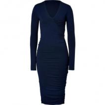 Donna Karan Ink Blue Wool Jersey Kleid