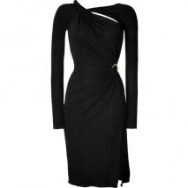 Emilio Pucci Black Cut-Out Embellished Jersey Dress