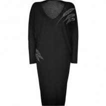Emilio Pucci Black Embellished Dolman Sleeve Dress