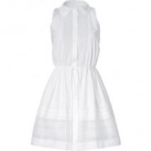 Ermanno Scervino White Corded Sleeveless Dress