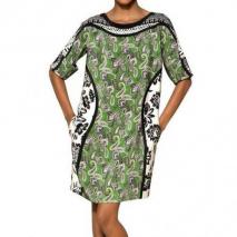 Etro Bedrucktes Kleid Aus Seidenjersey Grün gemustert