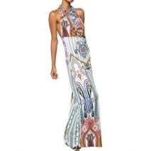 Etro Langes Bedrucktes Kleid Aus Technojersey Etro Langes Bedrucktes Kleid Aus Technojersey