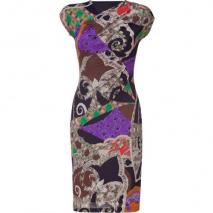 Etro Multicolor Mixed Print Jersey Kleid