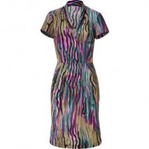 Etro Reed/Magenta Multi Patterned Silk Kleid