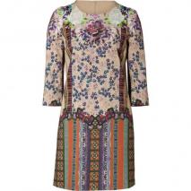 Etro Taffy-Multi Floral 3/4 Sleeve Kleid