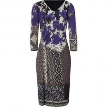 Etro Violet/Beige-Multi Jersey Kleid