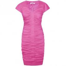 Fashionart Cocktailkleid / festliches Kleid pink mit kurzen Ärmeln 