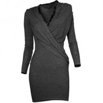 French Connection Jersey-Kleid grau meliert