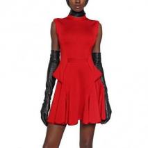 Givenchy Viskose Punto Milano Kleid Rot