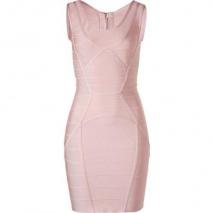 Hervé Léger Pale Pink Mini Bandage Dress