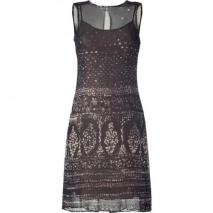 Hoss Intropia Black Multi Color Print Silk Dress