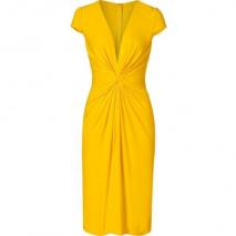 Issa Saffron Yellow Cap Sleeve Silk Jersey Dress