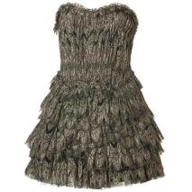 Jay Ahr Black/Gold Lace and Tulle Dress Jay Ahr Black/Gold Lace and Tulle Dress