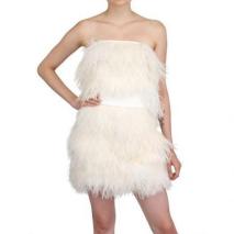 Jay Ahr Straußen Federn Auf Seiden Kleid Jay Ahr Straußen Federn Auf Seiden Kleid