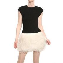 Jay Ahr Straußen Federn Auf Woll Crepe Kleid Jay Ahr Straußen Federn Auf Woll Crepe Kleid