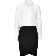 Jay Ahr White and Black Combo Dress