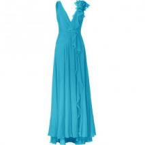 Jenny Packham Azure Silk Chiffon Gown