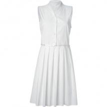 Jil Sander Navy Ivory Cotton Dotted Daisy Dress