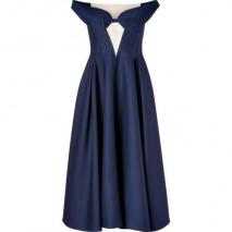 Jil Sander Navy Wool Mid-Length Swing Dress