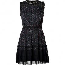 Juicy Couture Black/Multicolor Studded Floral Print Dress