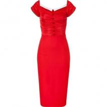 LWren Scott Red Draped Dress
