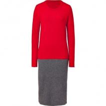 Marc by Marc Jacobs Corvette Red/Heather Grey Merino-Cashmere Ariana Sweater Dress