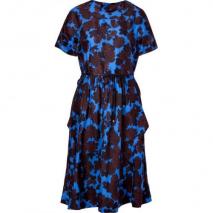 Marc by Marc Jacobs Neptune Blue-Multi Belted Onyx Floral Silk Dress