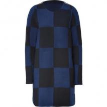 Marc by Marc Jacobs New Prussian Blue Multicolor Checkered Dress
