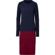 Marc by Marc Jacobs New Prussian Blue/Wine Merino-Cashmere Ariana Sweater Dress