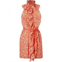 Marc by Marc Jacobs Red Belted Floral Dress