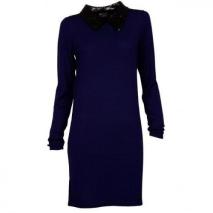 Markus Lupfer Kleid mit Pailletten-Kragen twilight blue Markus Lupfer Kleid mit Pailletten-Kragen twilight blue